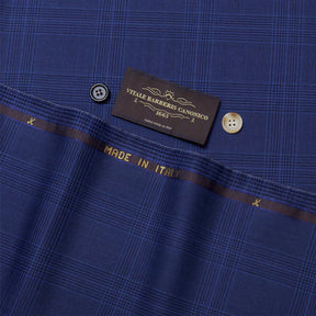 (Bespoke) Navy Prince of Wales wool fabric - VITALE BARBERIS CANONICO