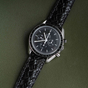 Treccia Black Italian Calfskin Strap