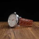 Treccia Cognac Italian Calfskin Strap