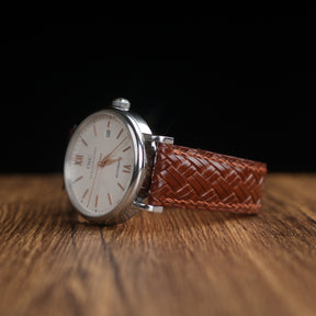 Treccia Cognac Italian Calfskin Strap