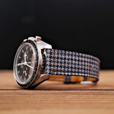 (Bespoke) Blue Windsor Houndstooth Strap