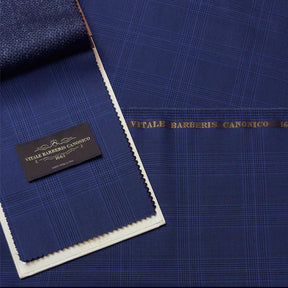 (Bespoke) Navy Prince of Wales wool fabric - VITALE BARBERIS CANONICO