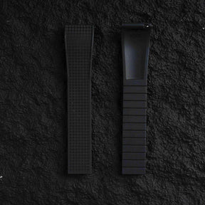 【WAFFLE-FKM】Space Black DAI-EL™ Iconic Rubber Strap