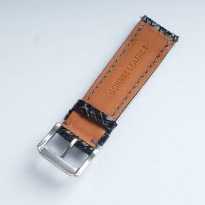 Treccia Black Italian Calfskin Strap