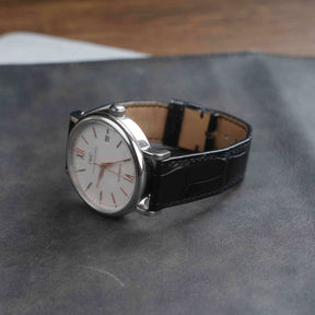 【Mississippi Alligator】Black Glossy Belly Prestige Strap - AB002