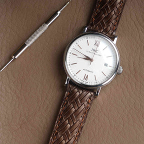 【Treccia】Brown Italian Calfskin Strap