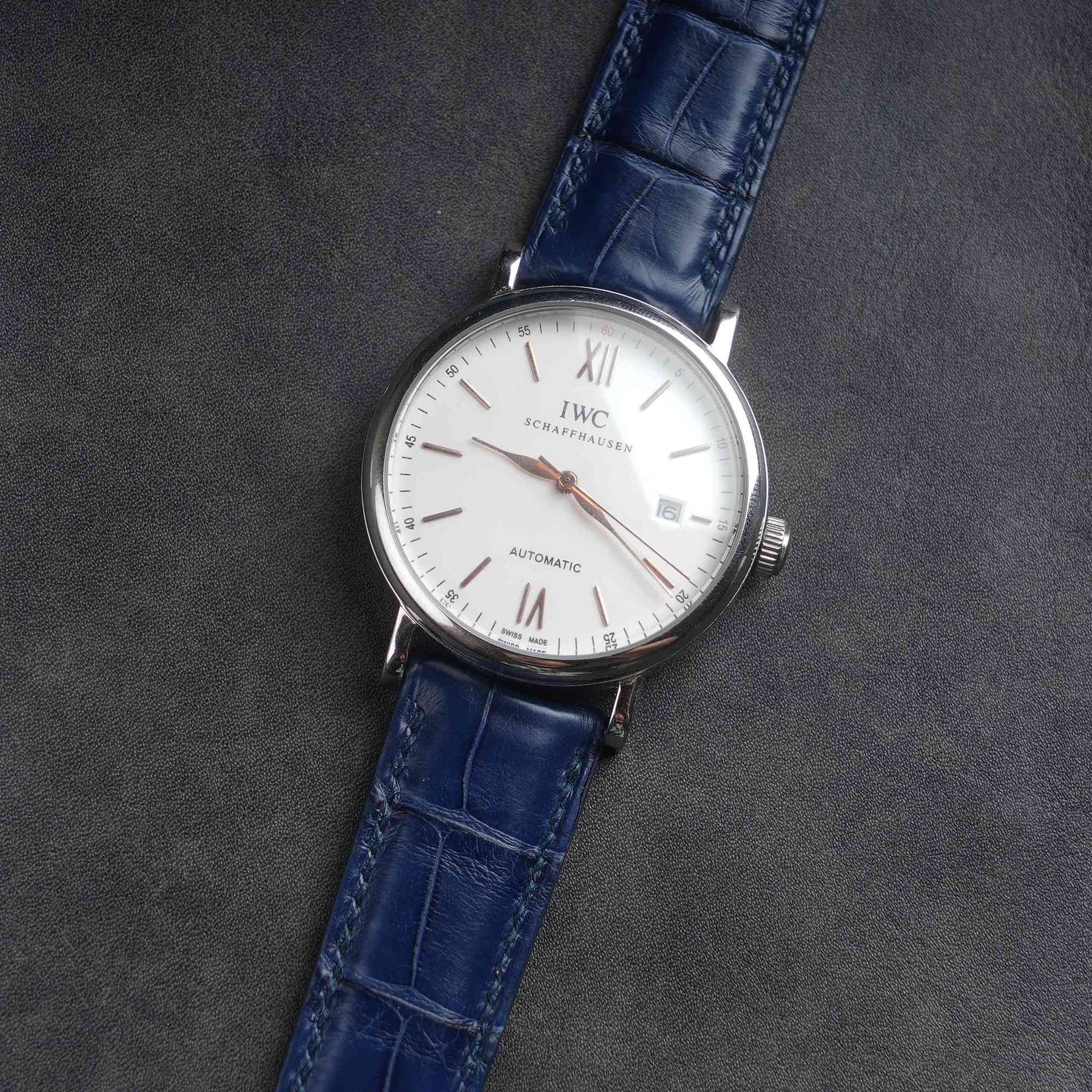 【Mississippi Alligator】Matte Midnight Blue Belly Prestige Strap - AB046