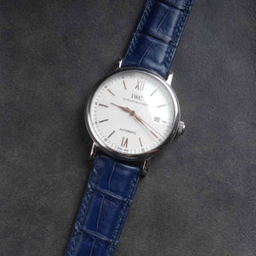 【Mississippi Alligator】Matte Midnight Blue Belly Prestige Strap - AB046