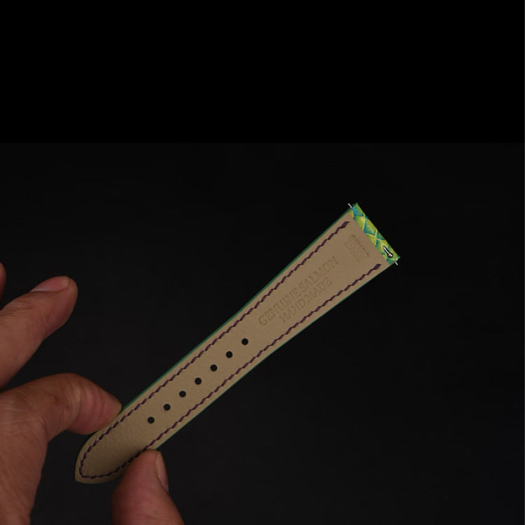 Salmon Leather Aquatic Silk Strap