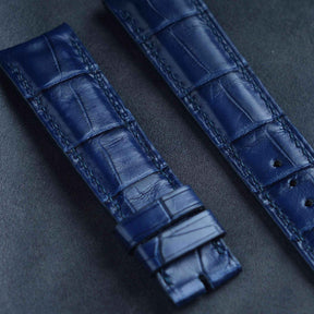 【Mississippi Alligator】Matte Midnight Blue Belly Prestige Strap - AB046