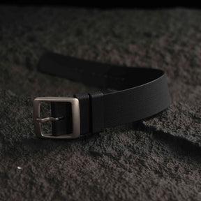 【NATO-FKM】Space Black DAI-EL™ Textured Rubber Strap