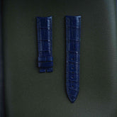 【Mississippi Alligator】Matte Midnight Blue Belly Prestige Strap - AB046