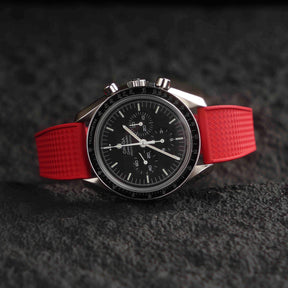 【WAFFLE-FKM】Red DAI-EL™ Iconic Rubber Strap