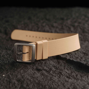 【NATO-FKM】Beige DAI-EL™ Textured Rubber Strap
