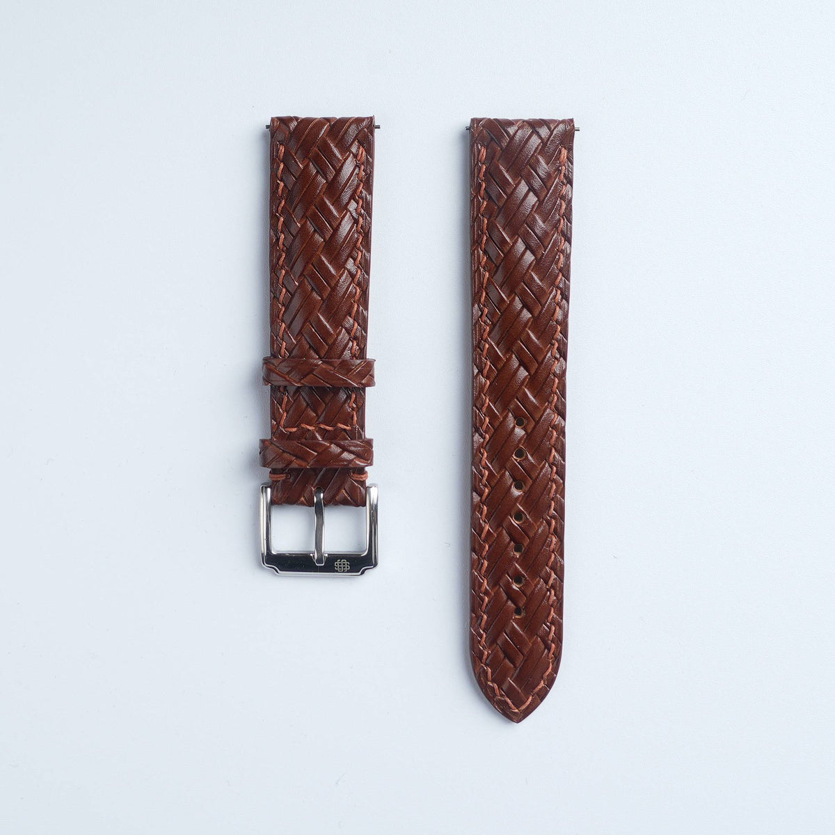 Treccia Cognac Italian Calfskin Strap