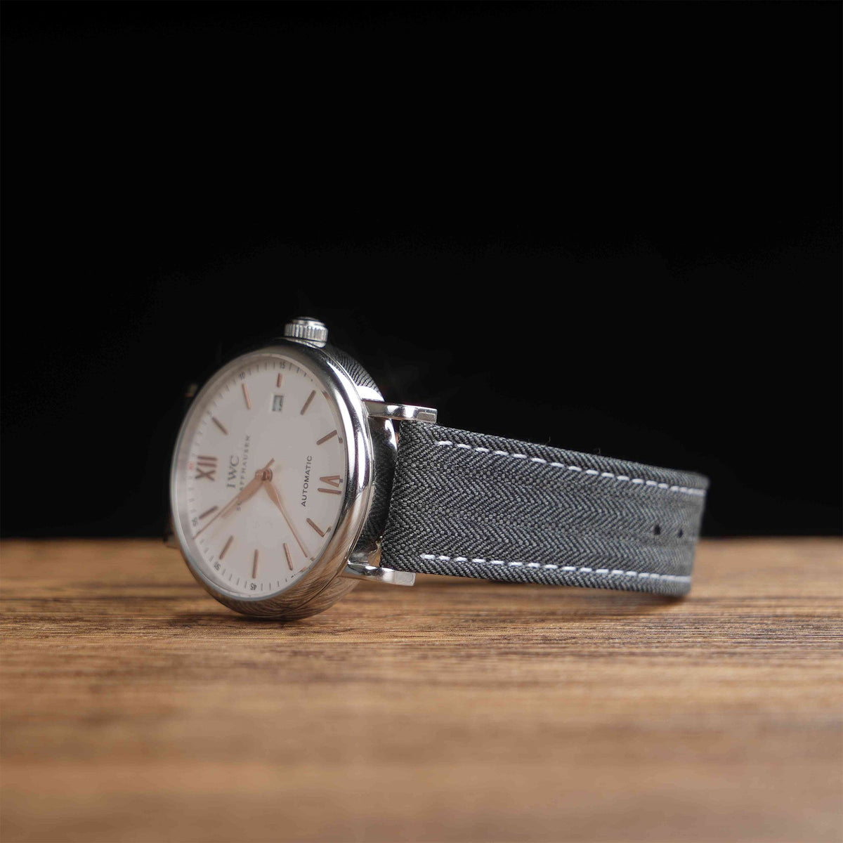 Dark Grey Cambridge Herringbone Strap