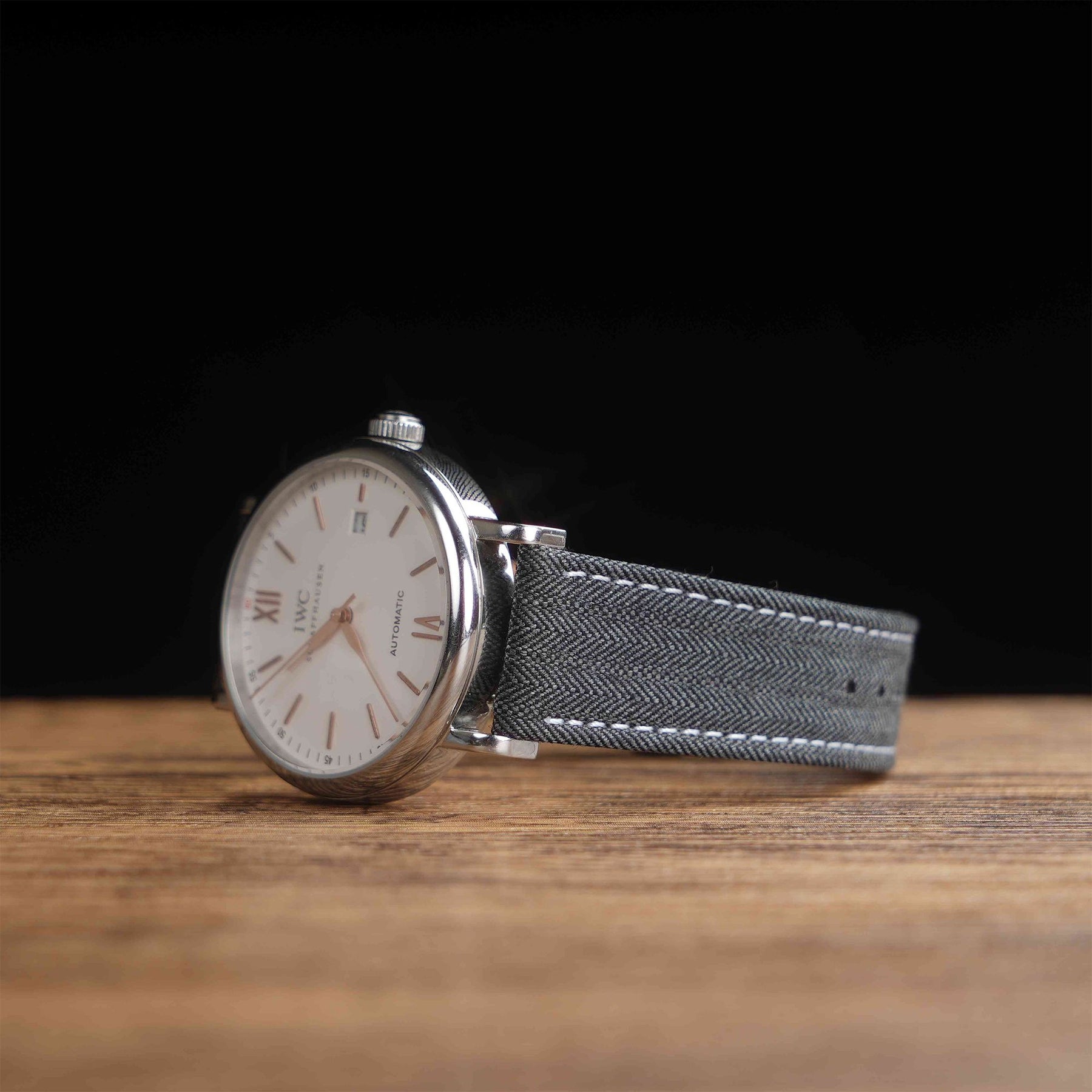 Dark Grey Cambridge Herringbone Strap