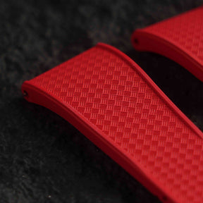 【WAFFLE-FKM】Red DAI-EL™ Iconic Rubber Strap