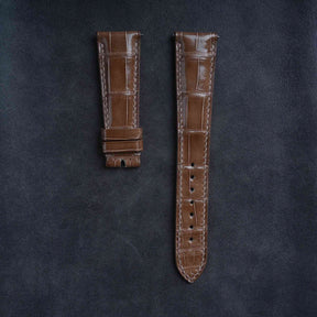 【Mississippi Alligator】Cappuccino Glossy Belly Prestige Strap - AB058