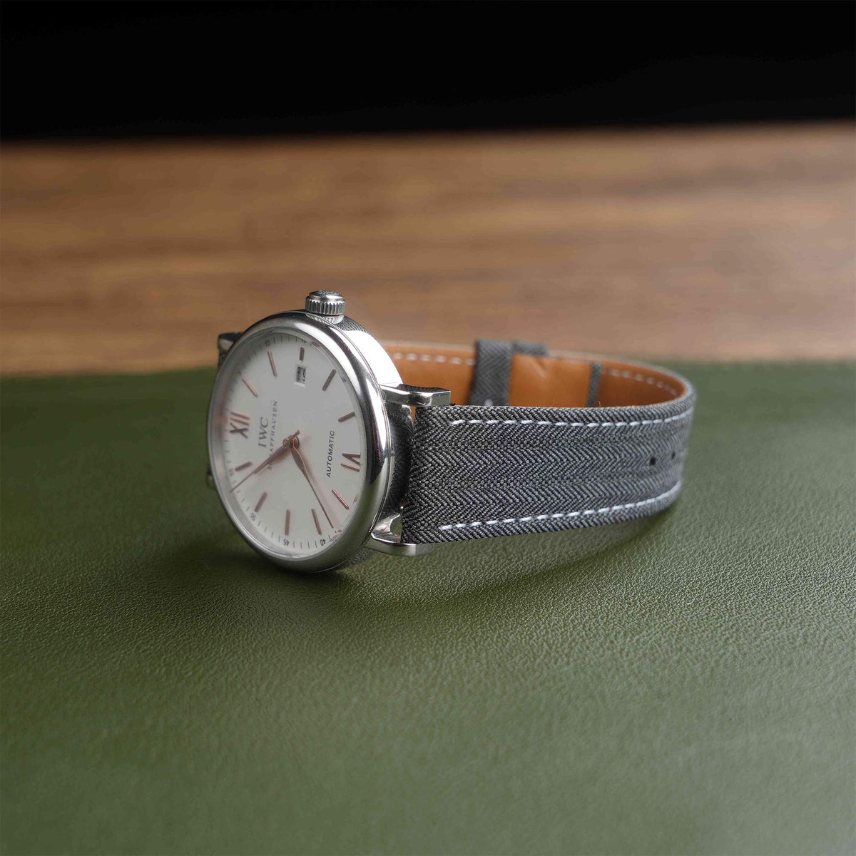 Dark Grey Cambridge Herringbone Strap