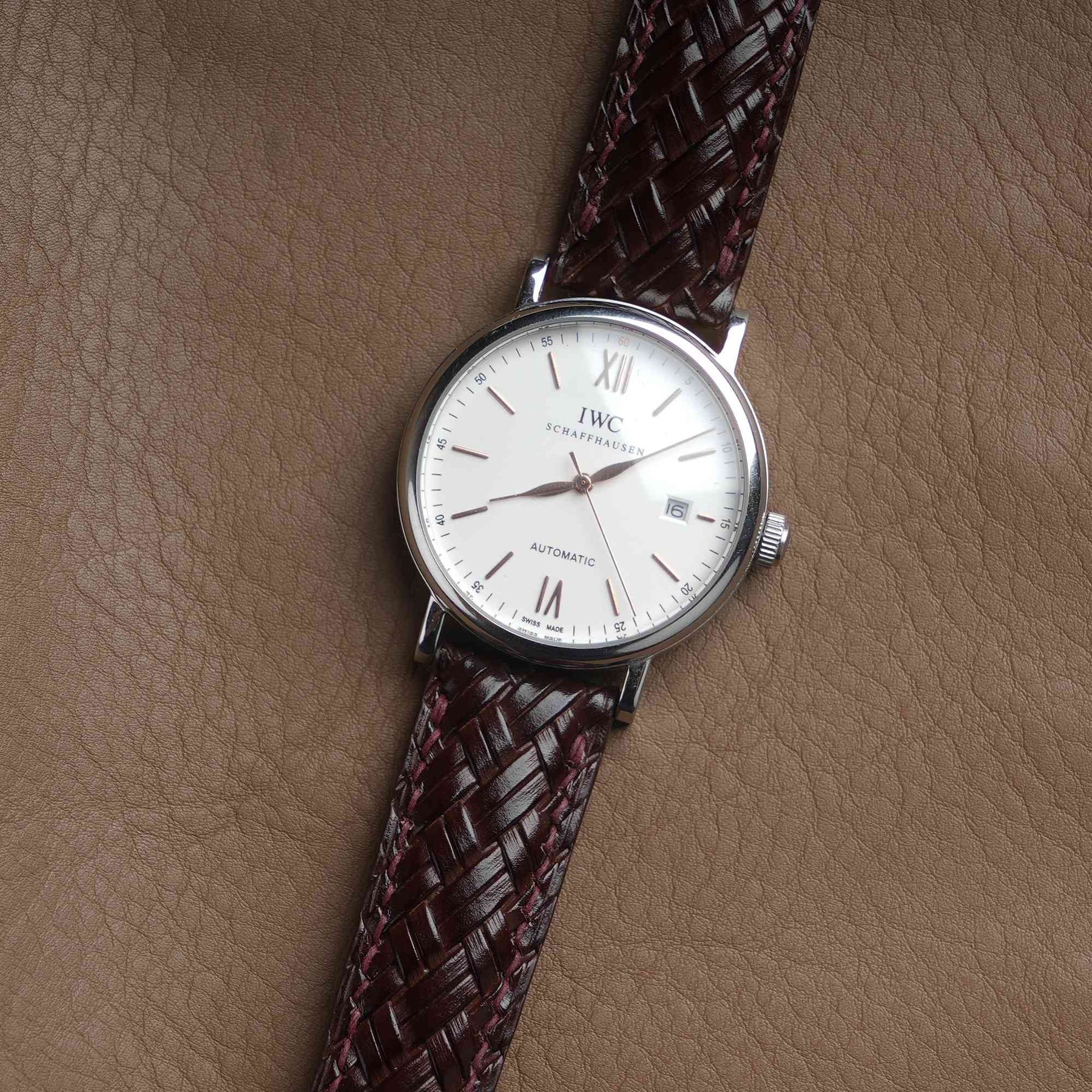 【Treccia】Chocolate Italian Calfskin Strap