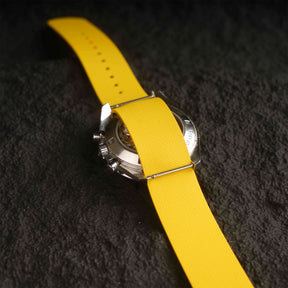 【NATO-FKM】Yellow DAI-EL™ Textured Rubber Strap