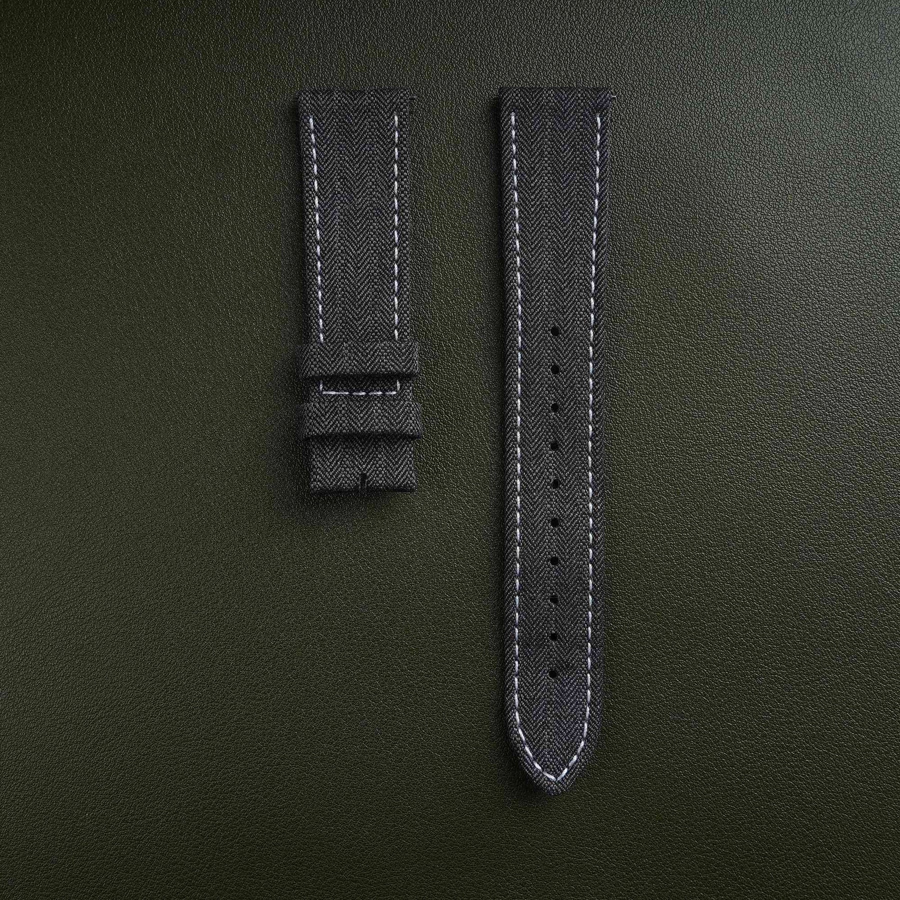 Dark Grey Cambridge Herringbone Strap