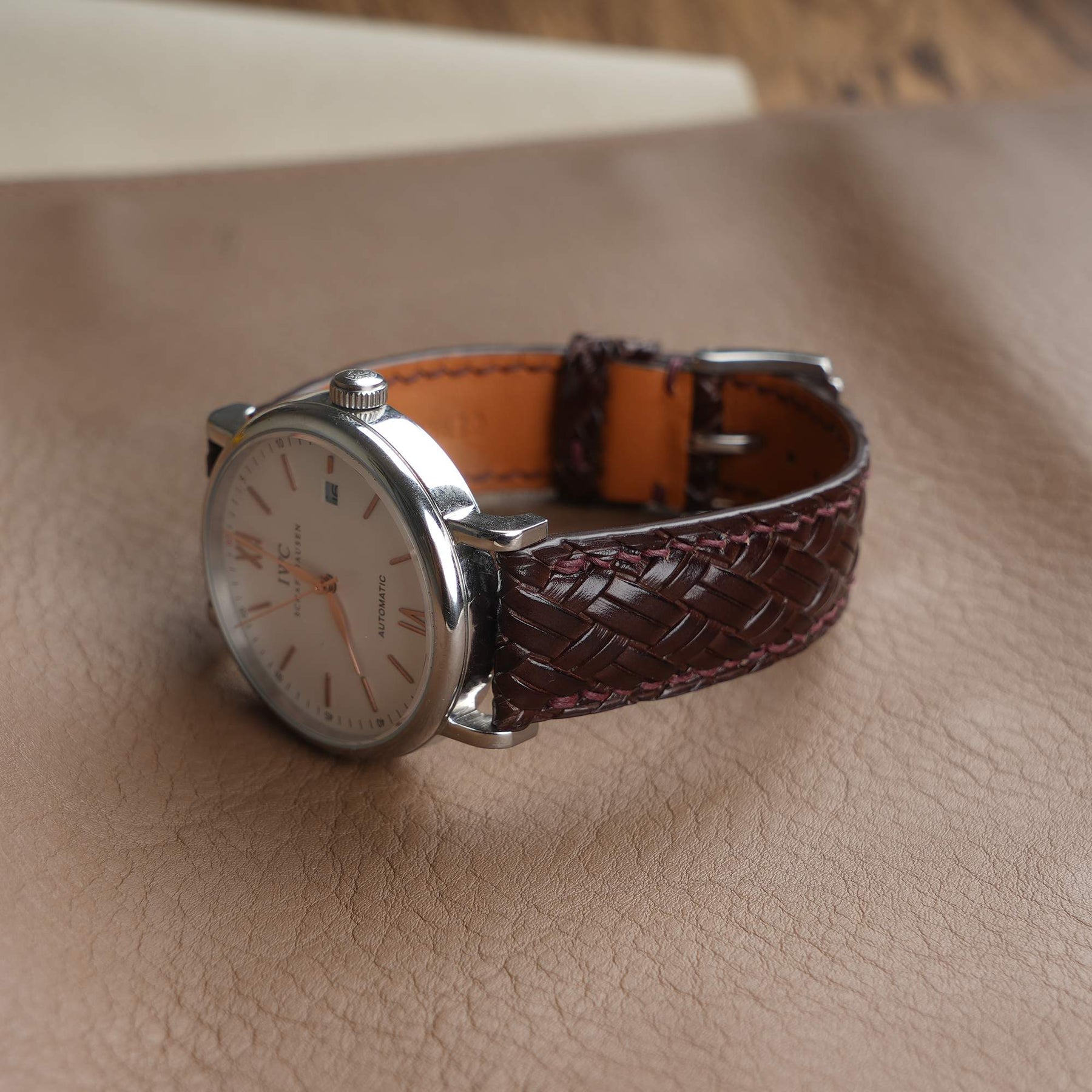 【Treccia】Chocolate Italian Calfskin Strap