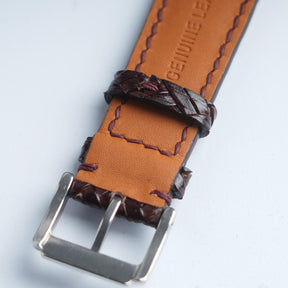 【Treccia】Chocolate Italian Calfskin Strap