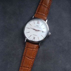 【Mississippi Alligator】Matte Golden Brown Belly Prestige Strap -  AB060