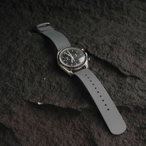 【NATO-FKM】Ceramic Grey DAI-EL™ Textured Rubber Strap
