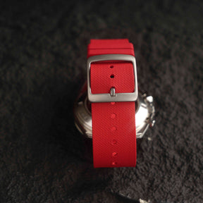 【NATO-FKM】Red DAI-EL™ Textured Rubber Strap