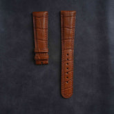 【Mississippi Alligator】Matte Golden Brown Belly Prestige Strap -  AB060
