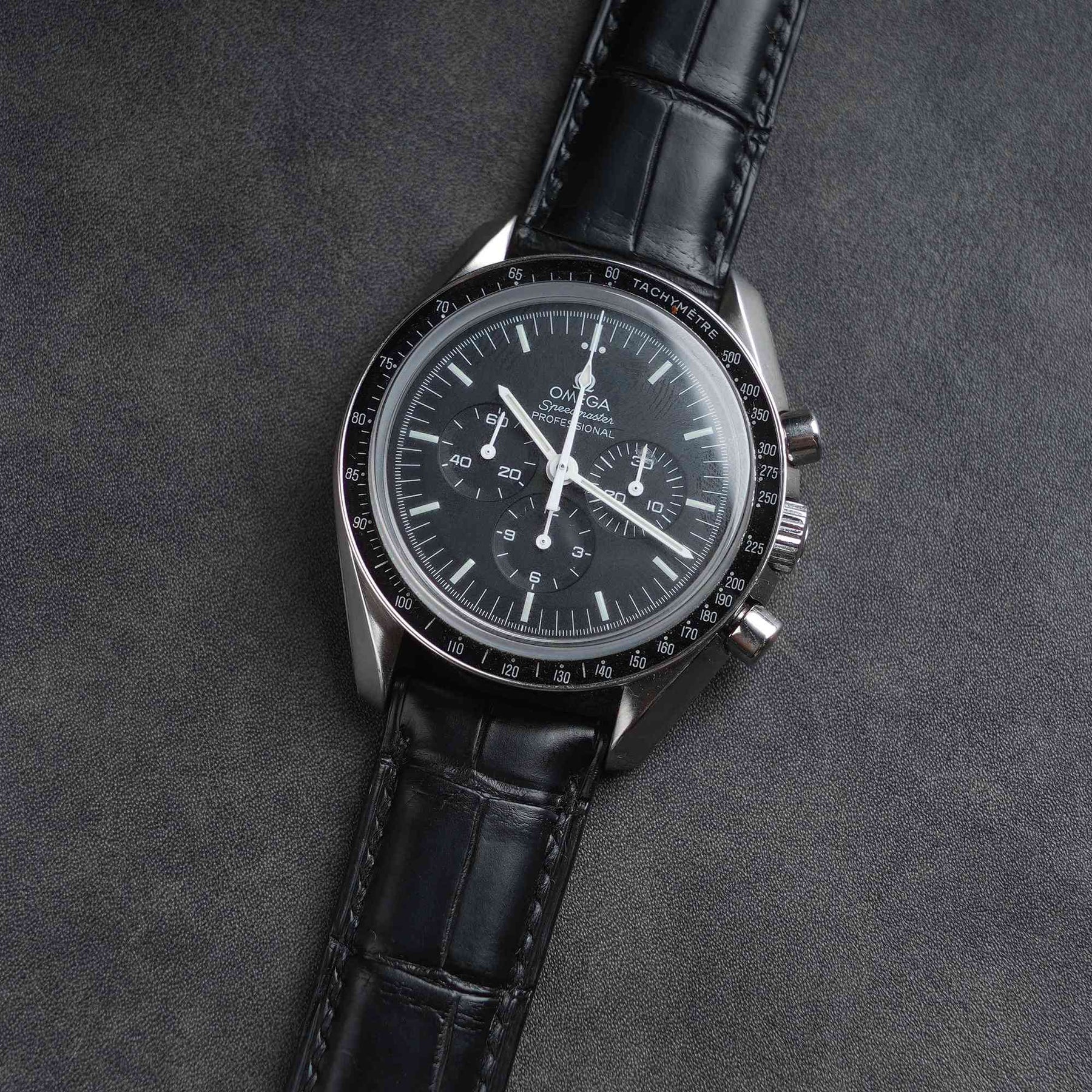 【Mississippi Alligator】Matte Black Belly Prestige Strap - AB001
