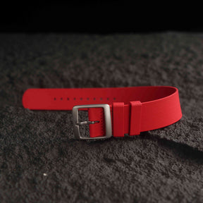 【NATO-FKM】Red DAI-EL™ Textured Rubber Strap