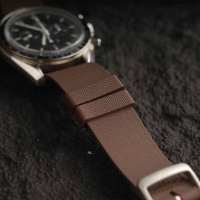 【NATO-FKM】Coffee DAI-EL™ Textured Rubber Strap