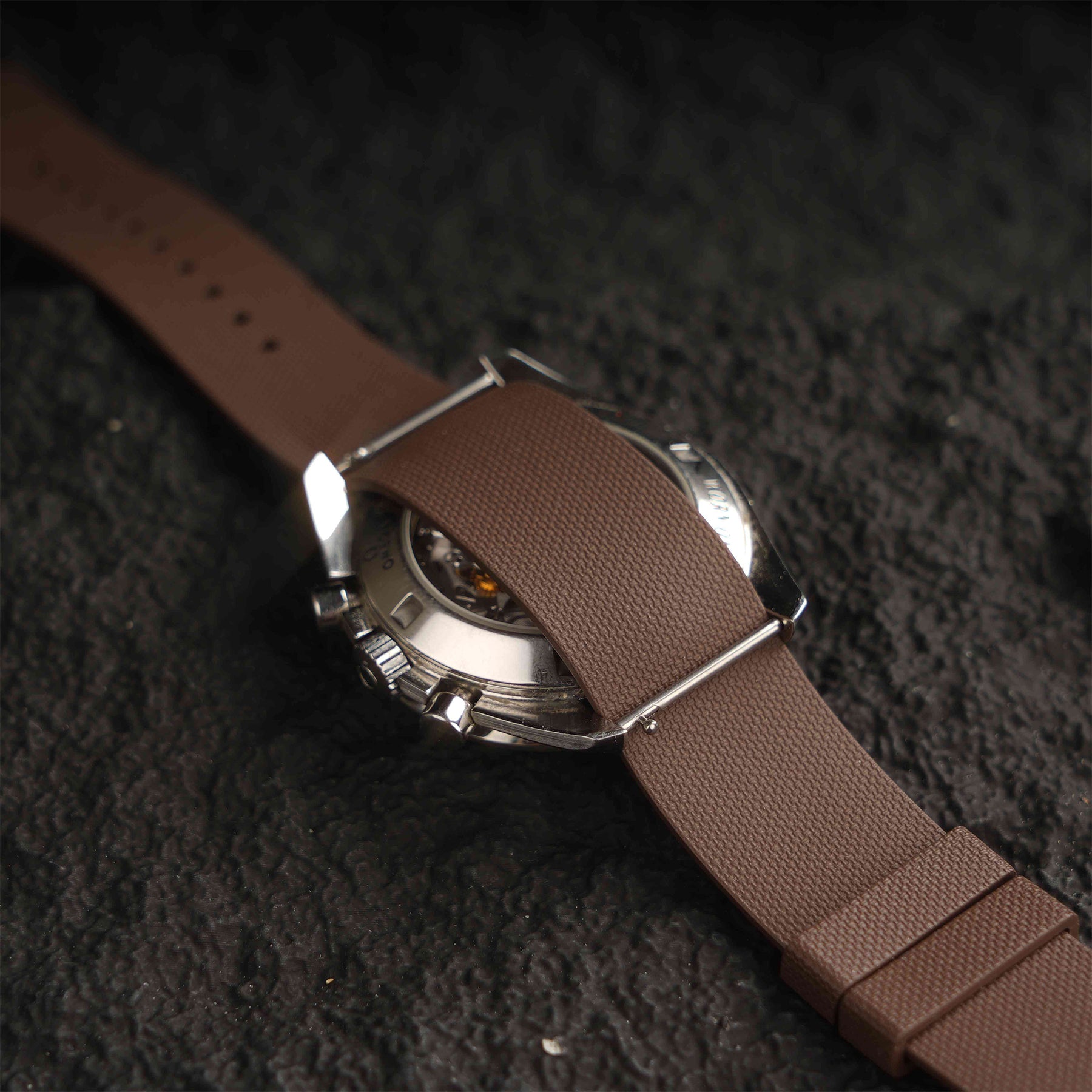 【NATO-FKM】Coffee DAI-EL™ Textured Rubber Strap