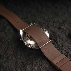 【NATO-FKM】Coffee DAI-EL™ Textured Rubber Strap
