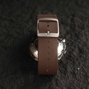 【NATO-FKM】Coffee DAI-EL™ Textured Rubber Strap