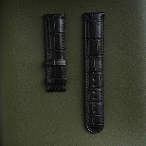 【Mississippi Alligator】Matte Black Belly Prestige Strap - AB001