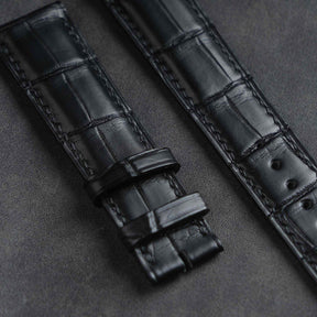 【Mississippi Alligator】Matte Black Belly Prestige Strap - AB001