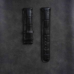 【Mississippi Alligator】Matte Black Belly Prestige Strap - AB001