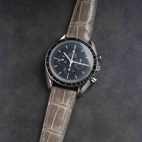 【Mississippi Alligator】Elephant Grey Glossy Belly Prestige Strap - AB057