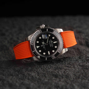 【WAFFLE-FKM】Orange DAI-EL™ CTS Rubber Strap