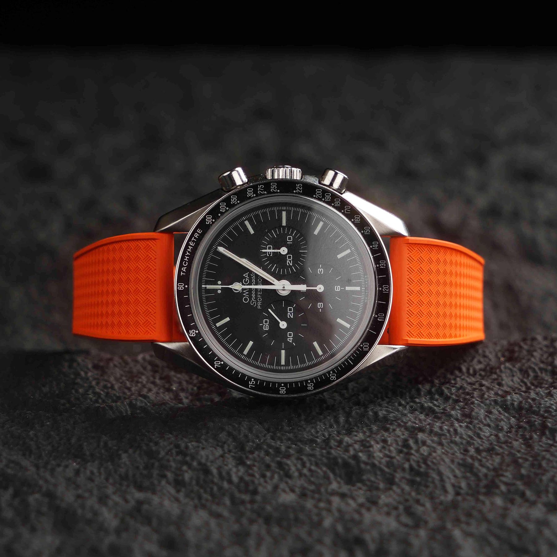 【WAFFLE-FKM】Orange DAI-EL™ CTS Rubber Strap