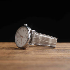 【Mississippi Alligator】Elephant Grey Glossy Belly Prestige Strap - AB057