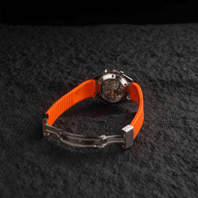 【WAFFLE-FKM】Orange DAI-EL™ CTS Rubber Strap