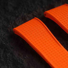 【WAFFLE-FKM】Orange DAI-EL™ CTS Rubber Strap
