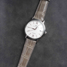 【Mississippi Alligator】Elephant Grey Glossy Belly Prestige Strap - AB057