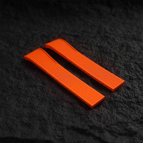 【WAFFLE-FKM】Orange DAI-EL™ CTS Rubber Strap